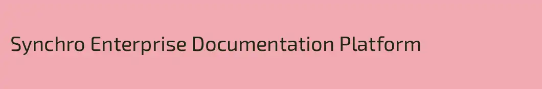 Synchro Enterprise Documentation Platform